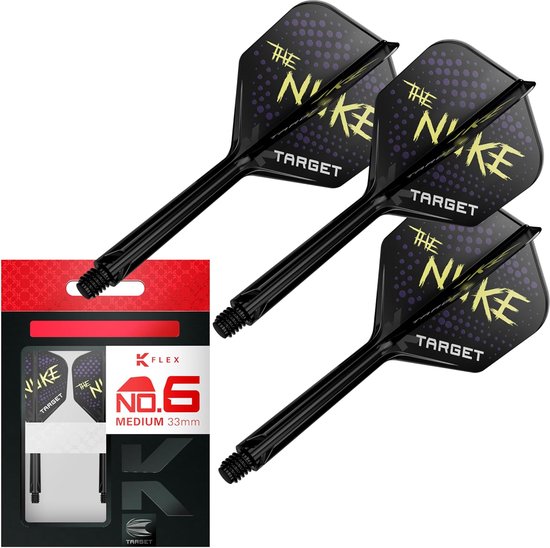 Target K-Flex Flights NO6 Short - Geïntegreerde dart flights en shafts