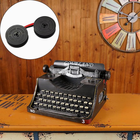 Continental - 2 x Continental schrijfmachine-lint - dubbele verpakking - DIN 2103 / DIN 32755 / GR1- BSIE Typewriters (zwart en rood