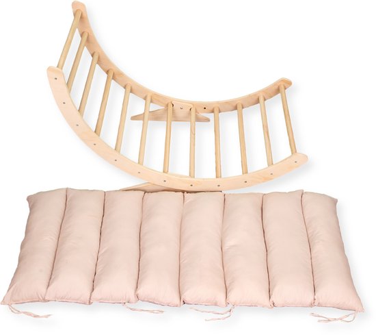 Buxibo Mini Houten Klimrek Met Glijbaan Inclusief Kussen** aanbieding