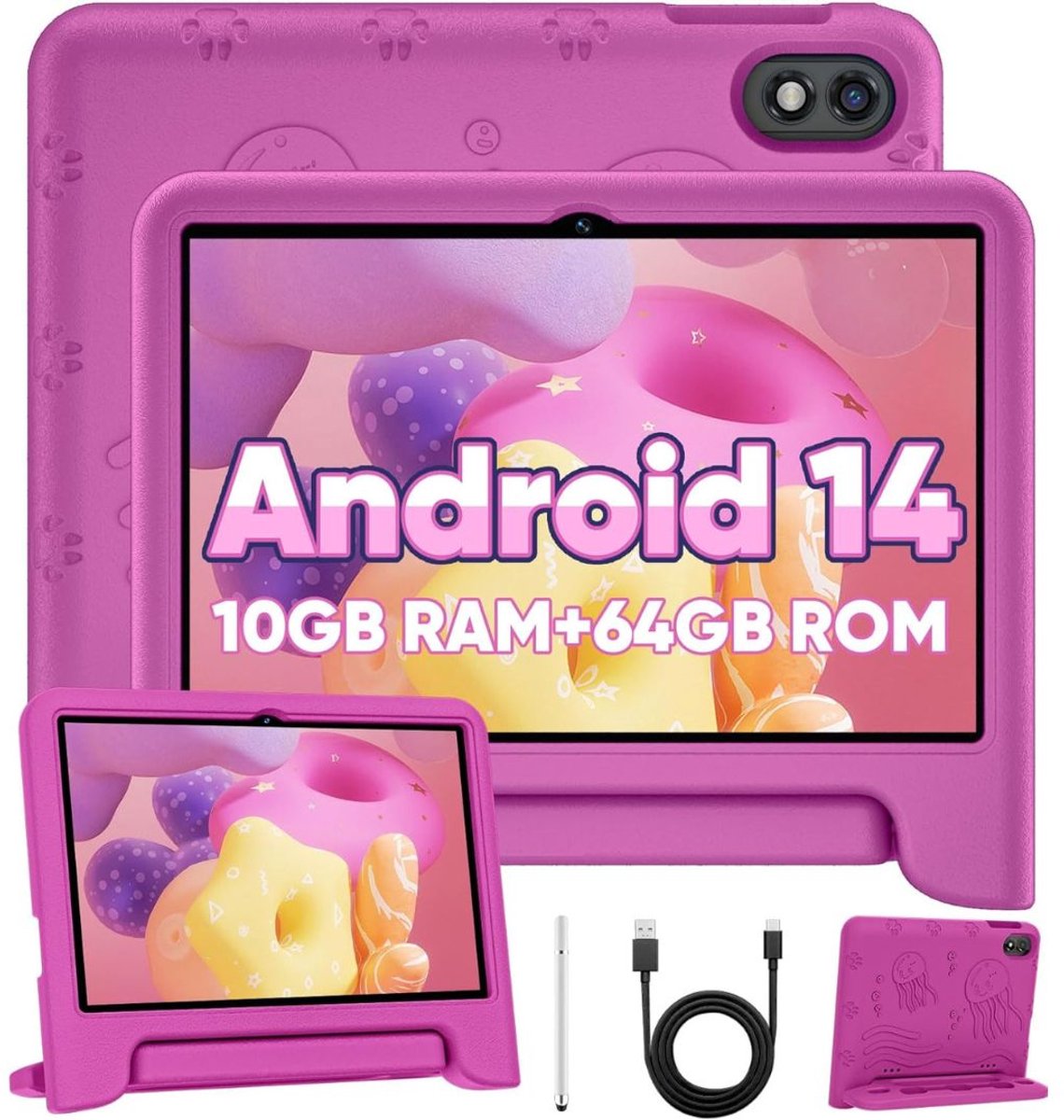 Kindertablet Vanaf 3 Jaar - Tablet Kinderen - 64gb - 10 Inches
