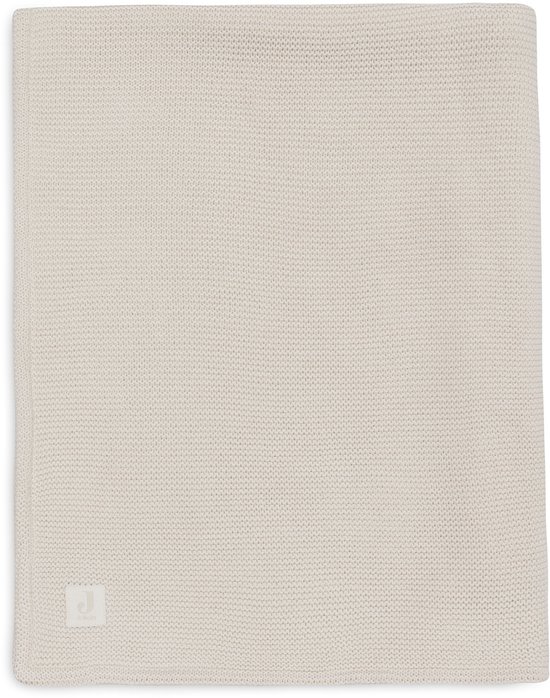 Jollein Baby Deken Wieg - 75x100cm - Basic Knit - Oatmeal/Velvet