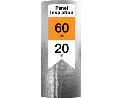 Aufun Radiatorfolie - Verwarming isolatiefolie - Dubbele Aluminium Luchtkussenfolie Dakisolatie - Gealuminiseerde Isolatiefolie - Isolatie Verwarming - Verlaagt het Gasgebruik - 0.6x20m