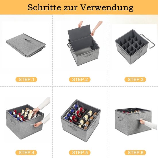 Corkovia 2 stuks verstelbare schoenenorganizer voor kast, ruimtebesparende organizer van stof met transparante afdekking, opvouwbare schoenenopbergdoos, geschikt voor 8-16 paar, grijs