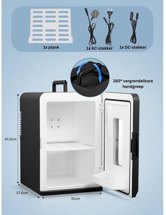 Mini Koelkast - Minibar - Skincare Fridge - Zwart — afbeelding 5