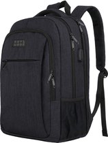 TRVLMORE Rugtas - 36L - 17,3 Inch - Laptop Rugzak met USB - Schooltas - Heren en Dames - Tas - Levenslange Garantie - Zwart
