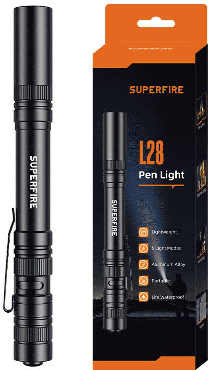 Superfire L28 121Lm Zaklamp Voor Sportactiviteiten 'S Nachts Op Batterijen