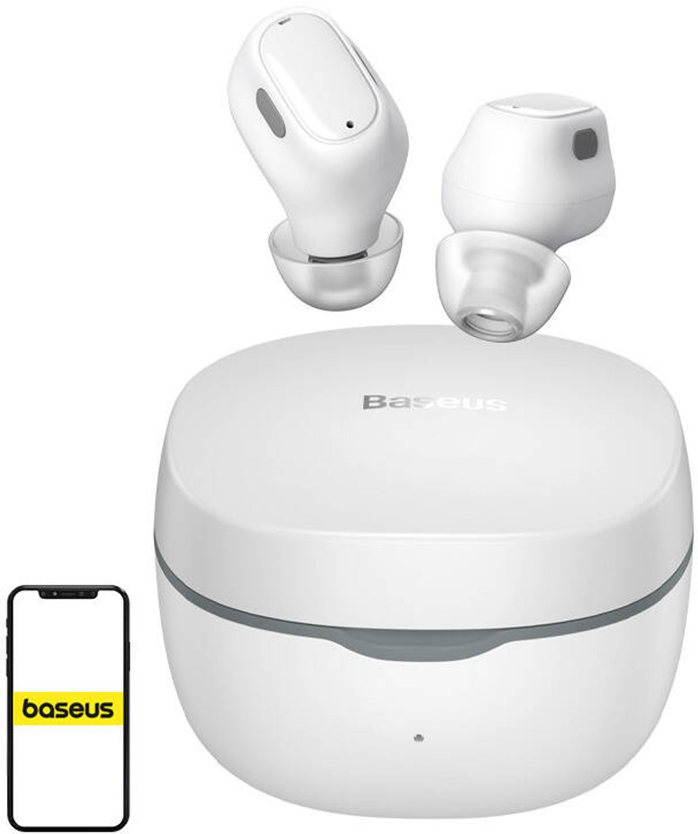 Baseus Bowie Draadloze Oordopjes Wit - In-ear Oordopjes - Ingebouwde Microfoon - Bluetooth 5.3