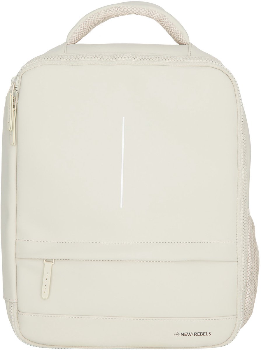 New Rebels Jessi Easton Underseater Rugtas 17L – Handbagage Rugzak Vliegtuig – Waterafstotend PU – 29x15x38 cm – Laptopvak 15.6 inch – Lichtgewicht Reistas Beige