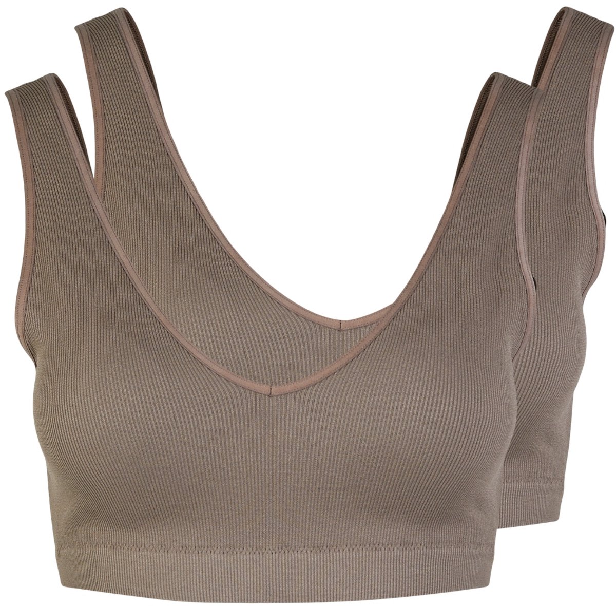 Pieces PCSYMMI RIB BRA TOP 2-PACK NOOS BC - Dames - Bh's Falcon / Detail 2 Pack