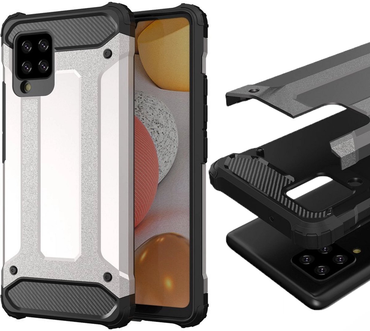 Hurtel Hybrid Armor Case Voor Samsung Galaxy A42 5G Bescherming Met Weerstand