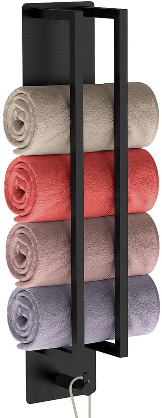 WOVELOT Papieren handdoekhouder, staal en papieren handdoekenrek lange tissue dispenser hanger voor badkamer