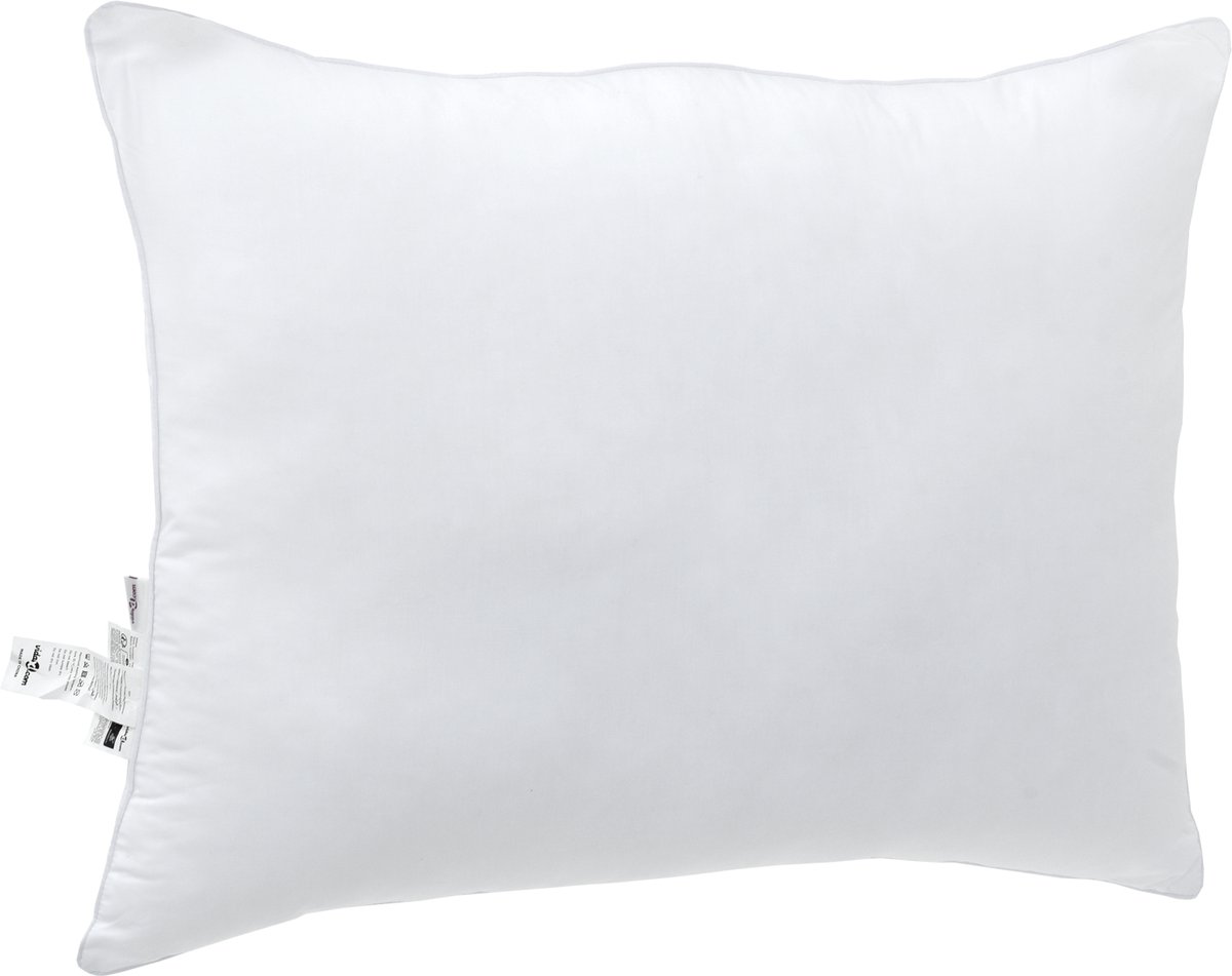 vidaXL - Hoofdkussen - met - kussen - Wit - Katoen - en - Polyester