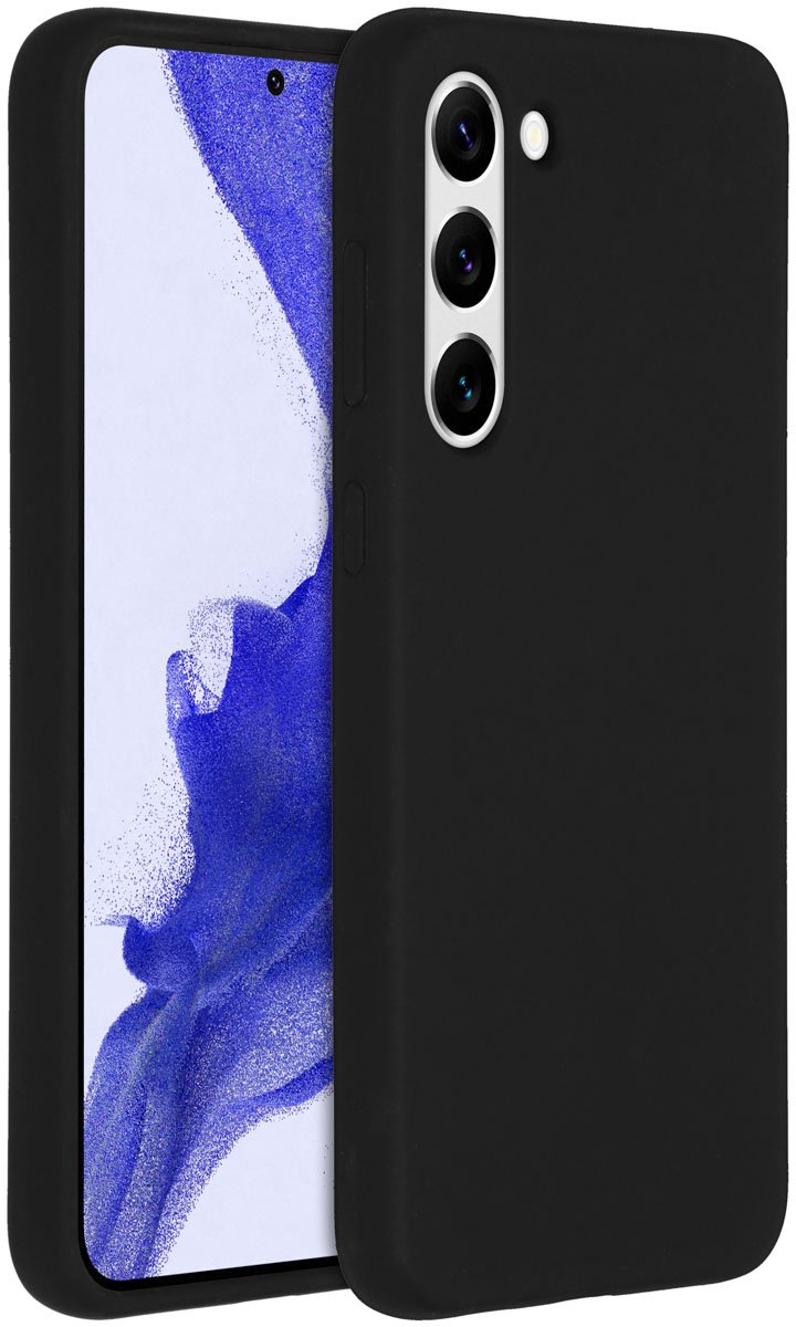 Accezz Hoesje Geschikt voor Samsung Galaxy S23 Plus Hoesje Siliconen - Accezz Liquid Silicone Backcover - Zwart