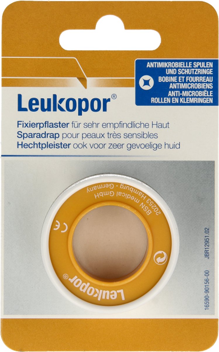 Goedkoopste Leukopor Hechtpleister Eurolock 5m x 1.25cm 1 Stuks