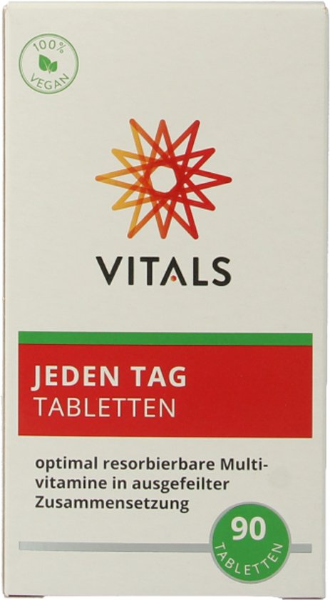 Vitals Elke Dag - 90 tabletten - multivitamine. Optimaal opneembare multi met een uitgekiende samenstelling.