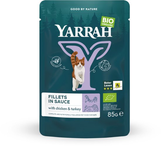 Yarrah Bilogische Filets met Kalkoen in saus - 85 gram