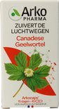 Doosje Arkocaps Canadese Geelwortel met plantaardige afbeelding en tekst.