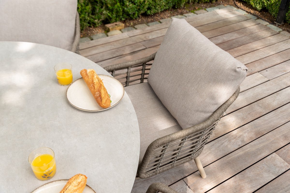 Taste by 4 Seasons Puglia chaise de jardin basse - latte