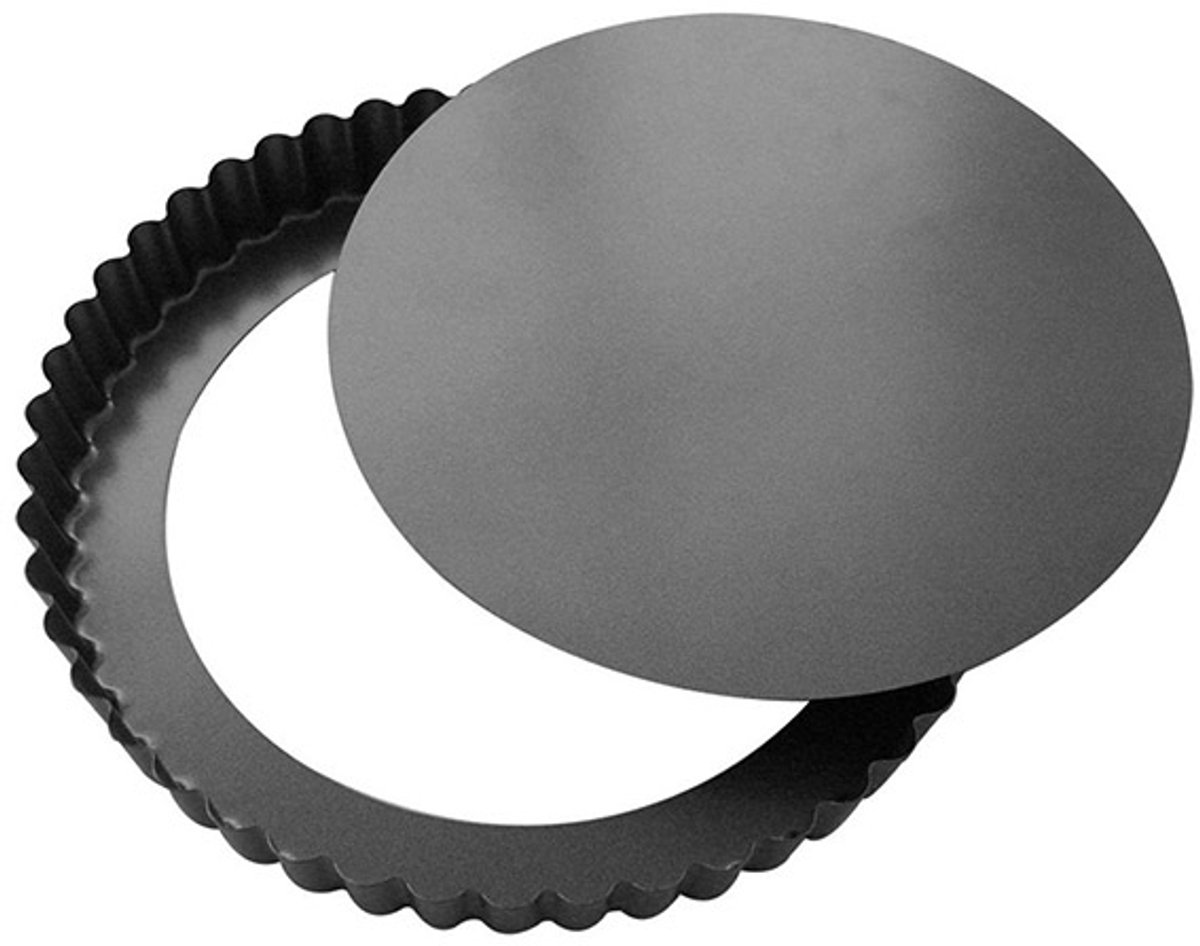 uitneembare gegroefde ronde taartvorm 28cm - de buyer - 4706.28