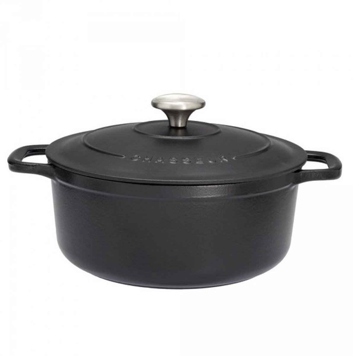 Sublieme zwart geëmailleerde gietijzeren ronde braadpan 10cm - chasseur - puc471001
