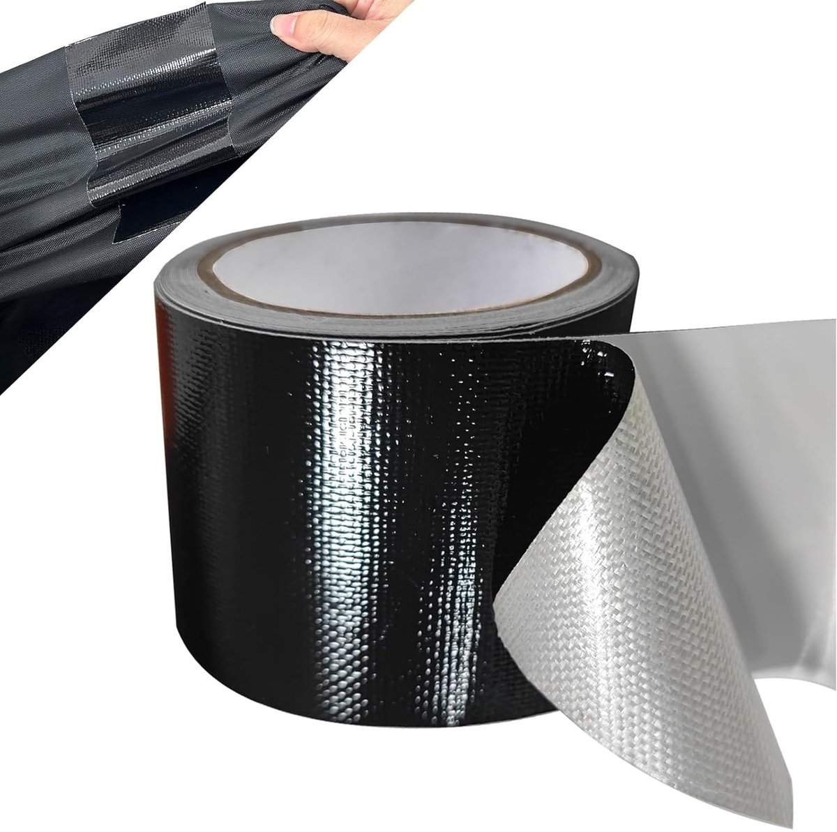 Tent reparatieset zwart - lijm voor tenten, afdekzeilen - 1 stuk - 5 cm x 10 m
