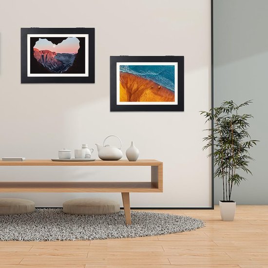 2 stuks fotolijsten kindertekeningen A4 kinderen kunstlijsten opening aan de voorkant