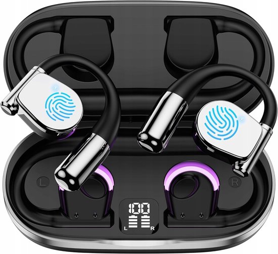 Bedee Bluetooth Translator-oortelefoons Zwart met Realtime