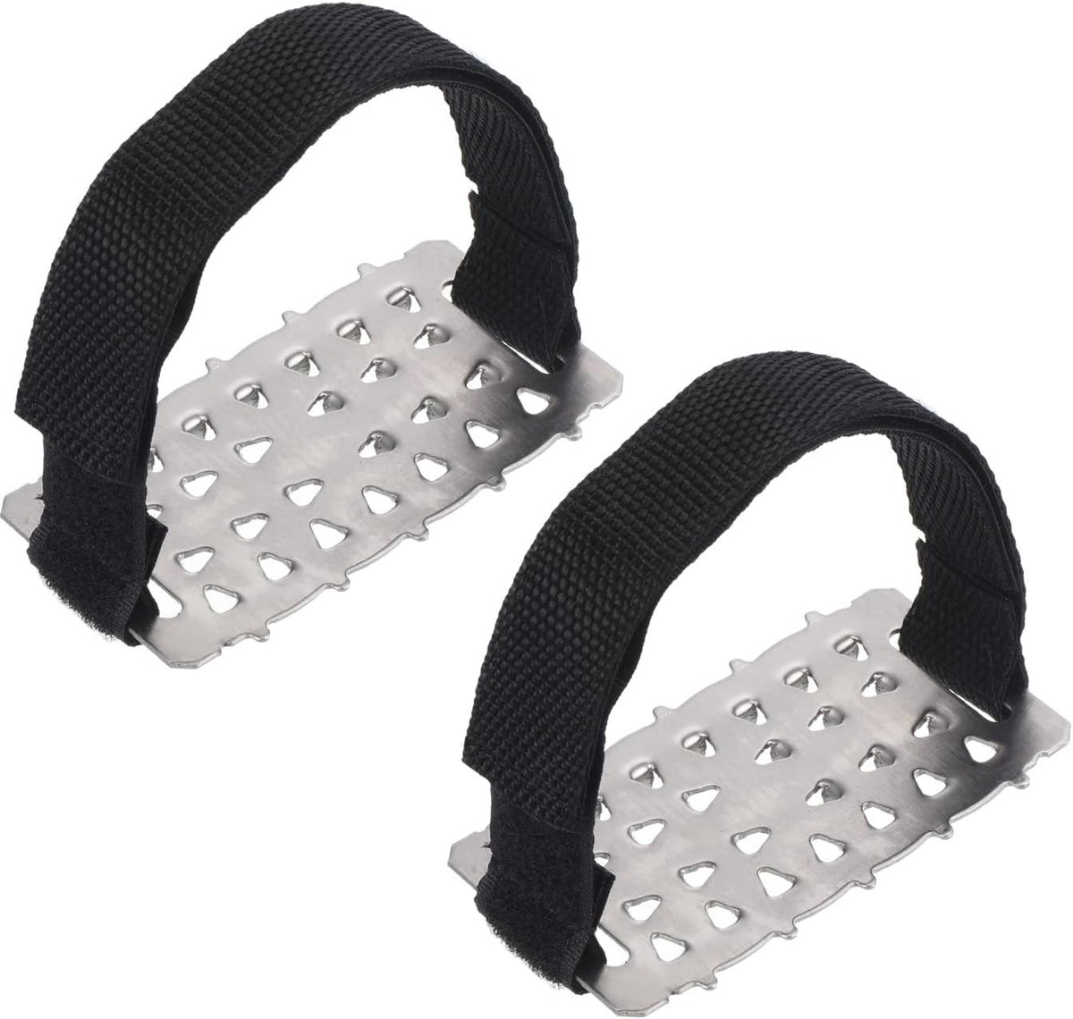 Antislip stijgijzers - 1 paar antislip sneeuwgrip stijgijzers - met 26 stalen spikes - voor buitenwandelen in de sneeuw en op ijs - Zwart