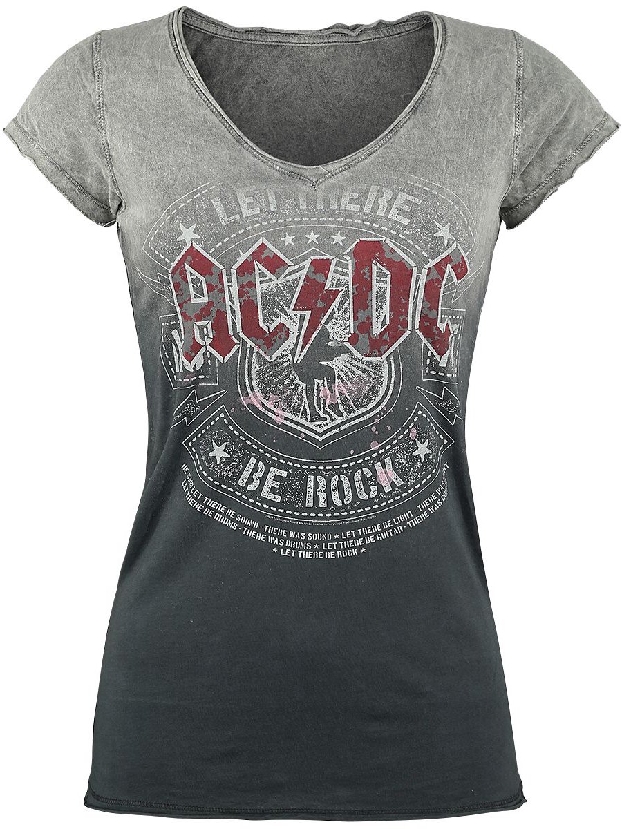 AC/DC Let There Be Rock Dames T-shirt - grijs/donkergrijs - XXL