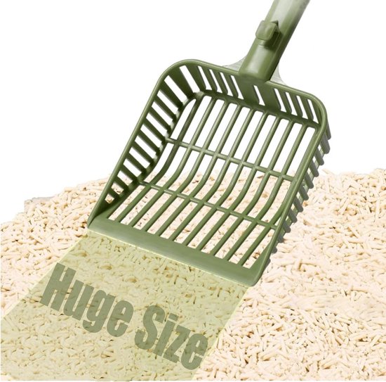 Vegena Kattenbakschep, Kattenbakschep Van Aluminiumlegering Strooischep Kattenbak Schep Kattenschep Met Comfortabele Rubberen Lange Handgreep Voor Huisdieren Katten Kittens 1010952810