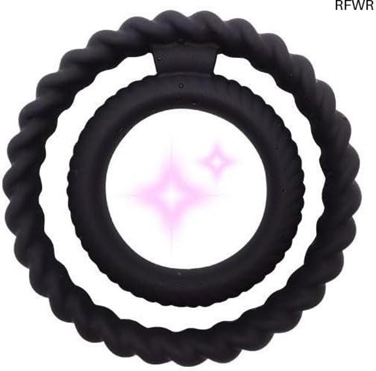 RFWR® Multifunctionele Fitness Ring - Dubbele Helix in Zwart - Ideaal Cadeau voor Sportliefhebbers