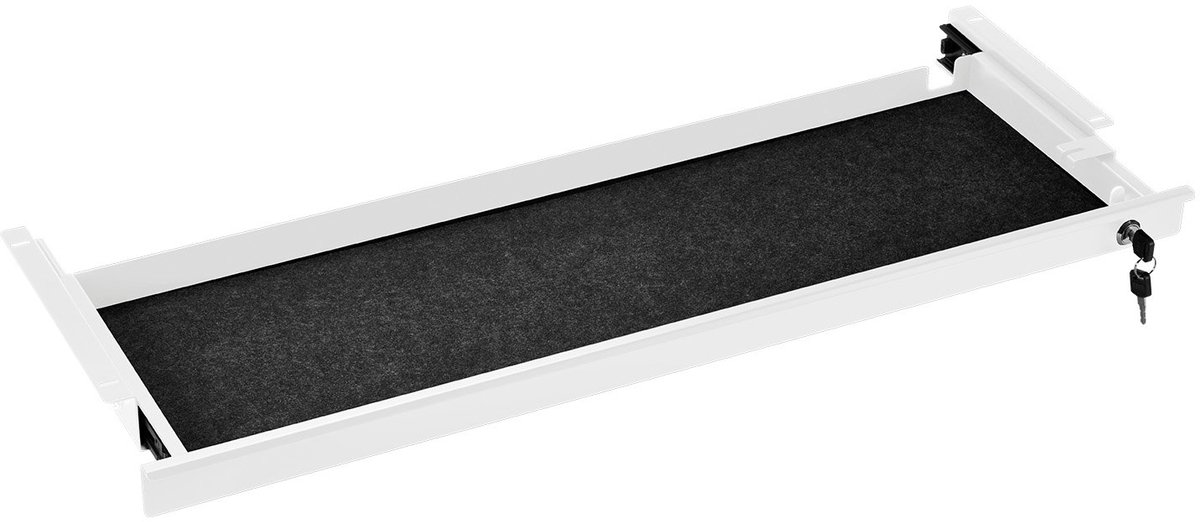 Bureau Onderbouwlade wit afsluitbaar Breedte: 850 mm