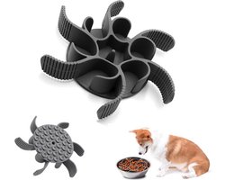 Anti Schrokbak Hond En Kat - Anti Schrok Voerbak Hond - Slow Feeder - Slow Bowl Eat Slow - Anti Schrok Voermat - Hondenbak - Hondenvoerbak - Honden Voeding- Honden - Dieren Eetbak - Kleine Tot Grote Hond Gezond Eten - Zwart