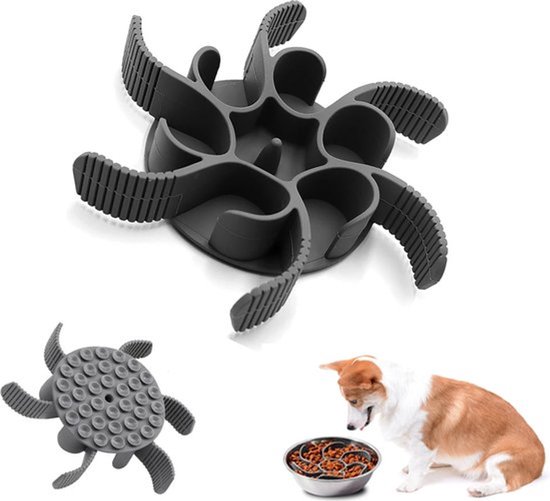 Anti Schrokbak Hond En Kat - Anti Schrok Voerbak Hond - Slow Feeder - Slow Bowl Eat Slow - Anti Schrok Voermat - Hondenbak - Hondenvoerbak - Honden Voeding- Honden - Dieren Eetbak - Kleine Tot Grote Hond Gezond Eten - Zwart