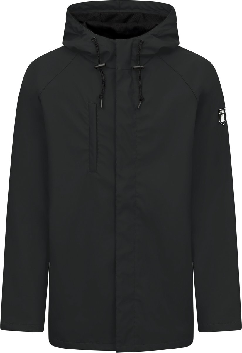 Derbe Hamburg Passby Plain Regenjas zwart 3XL
