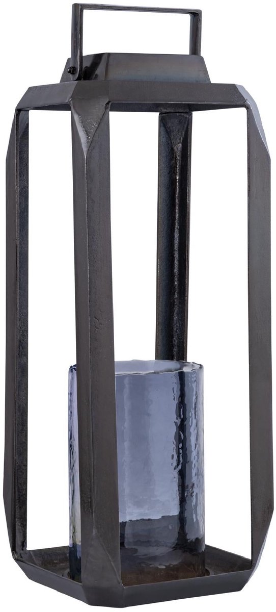 D- Hythm Black Casted Alu Lantern With Glass M