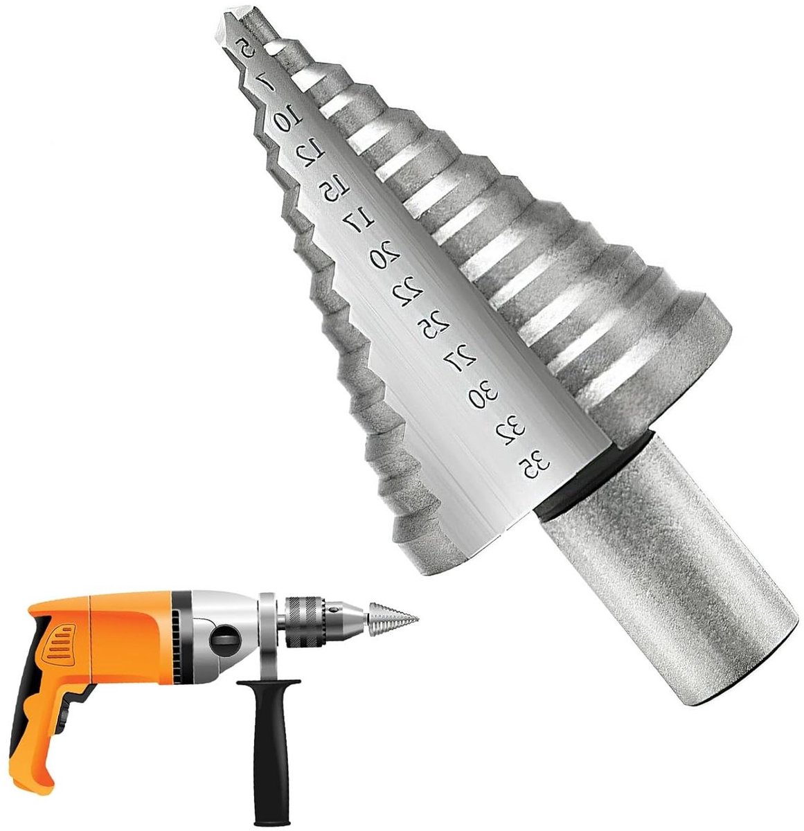 Allecto Plus - Metalen trapboor met titanium coating voor nauwkeurig boren in metaal, hout en kunststof.