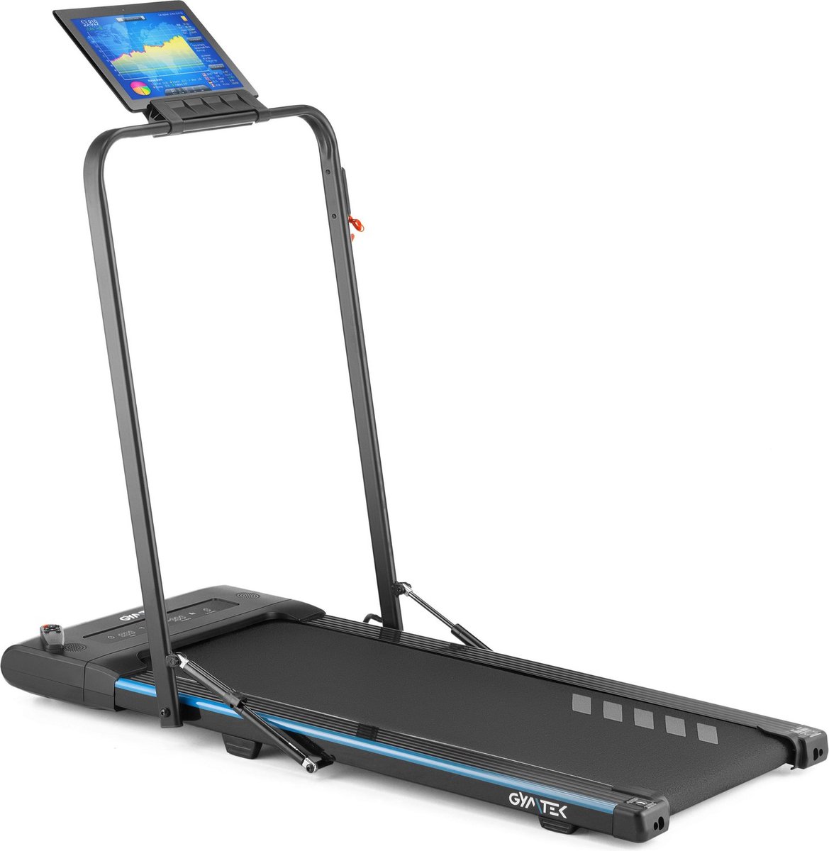 Gymtek® Loopband - Walking Pad - Wandelband voor Onder het Bureau - Inklapbaar - tot 10 km/h - Antislip - tot 110 kg - tot 3 HP - Transportrollen - Tablethouder - Trainingscomputer - XT400