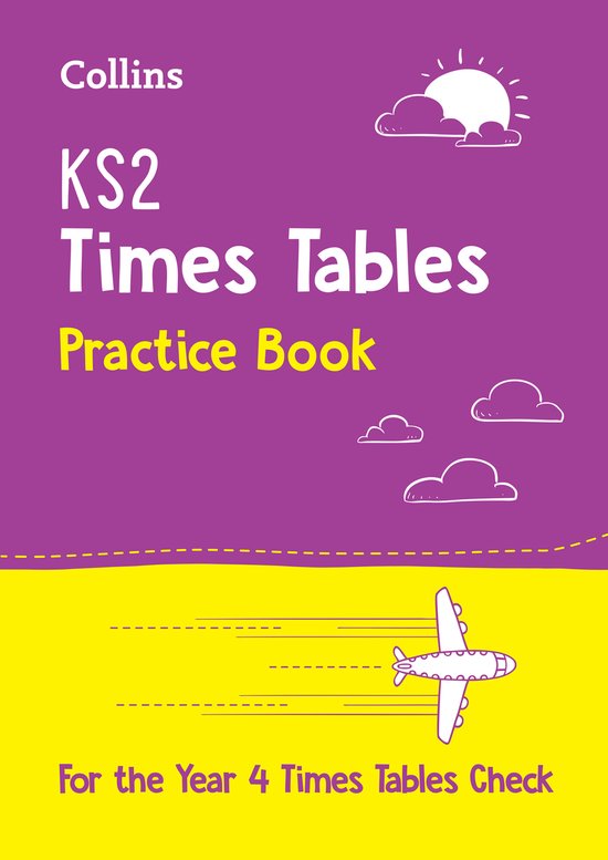 Collins KS2  KS2 TIMES TABLES PRACTICE BOOK Year 4 Times Tab ... - cover