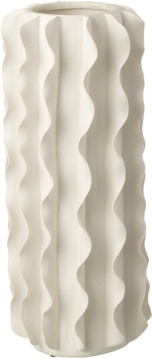 J-Line vaas Helix - keramiek - wit