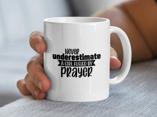 Unnderschat Nooit Mok, Meisje aangedreven door gebed Mok, Inspirerende Mok, Christelijke Mok, Spirituele Cadeau Mok