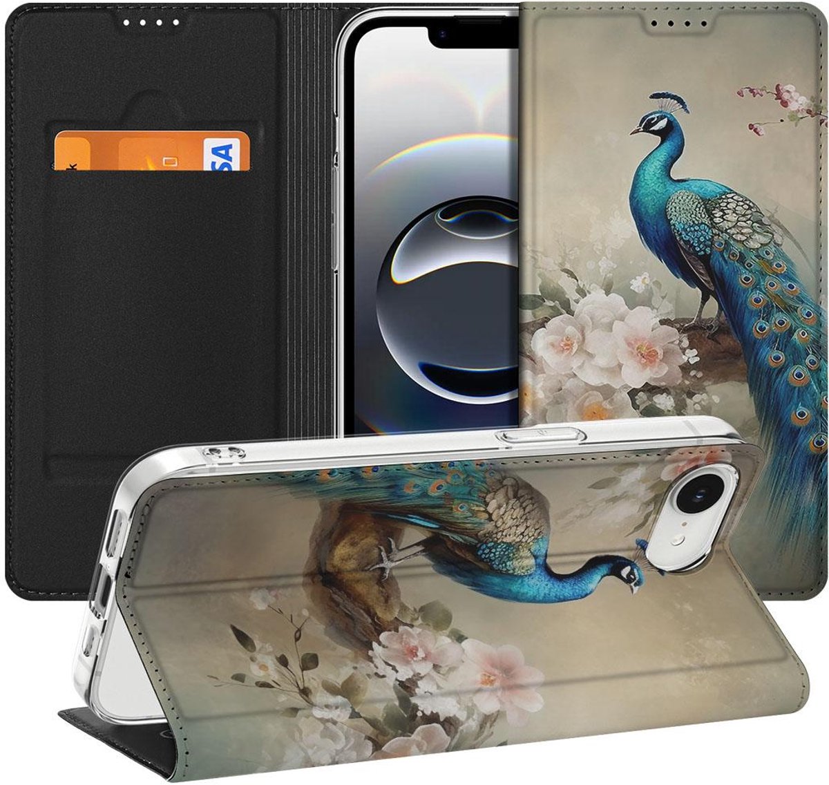 Hoesje maken voor Apple iPhone 16e/17e Vintage Pauwen