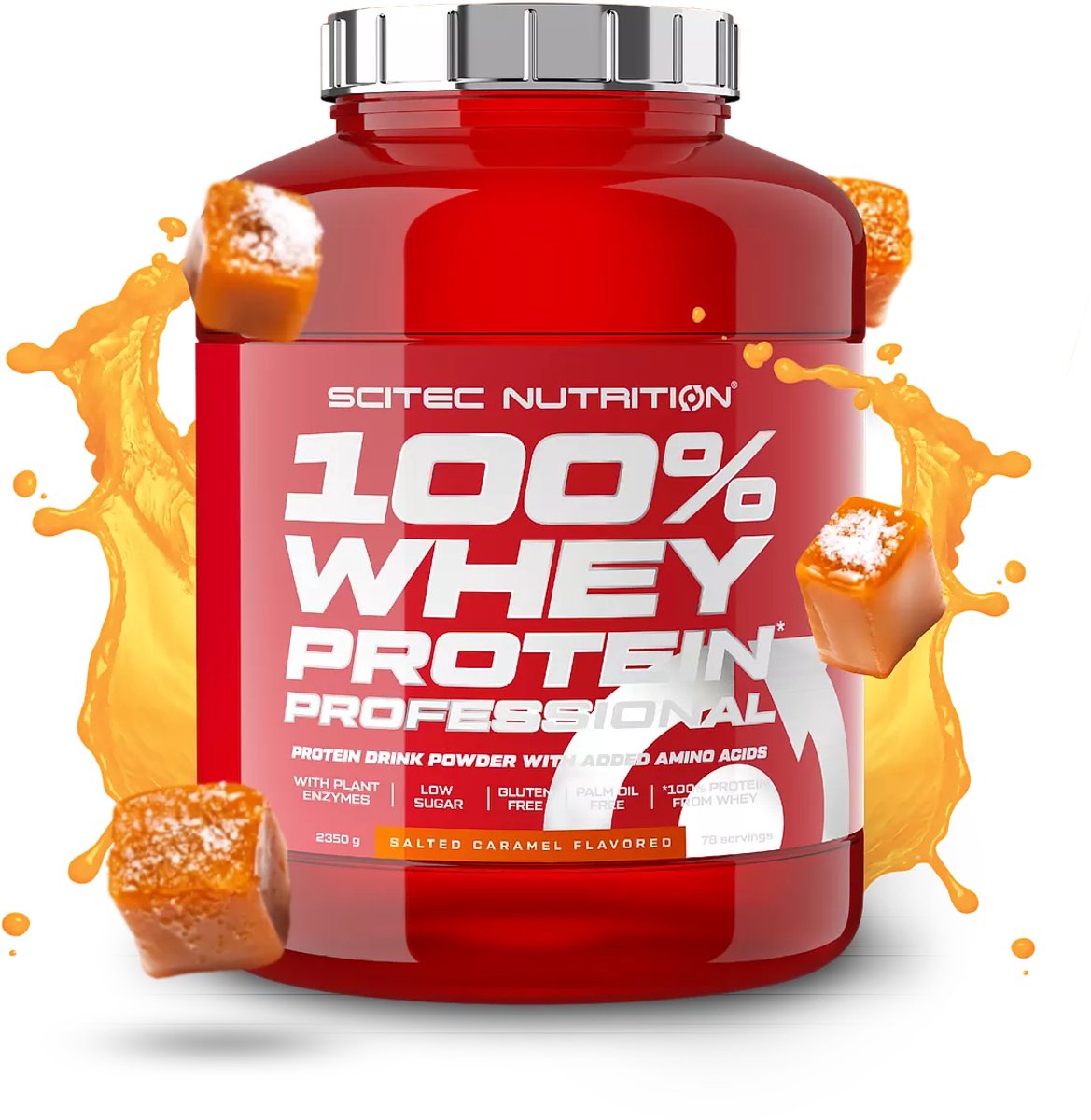 Scitec Nutrition® - 100% Whey Protein Professional (2350 gram - Salted Caramel) - Caramel-zeezout - 78 eiwitshakes - Premium proteine poeder - eiwitpoeder met aminozuren