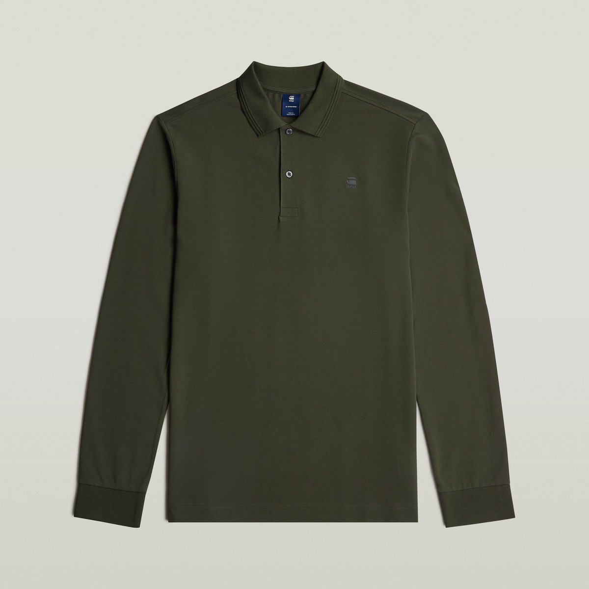 G-star Dunda Slim Fit Lange Mouw Poloshirt L Man Asfalt