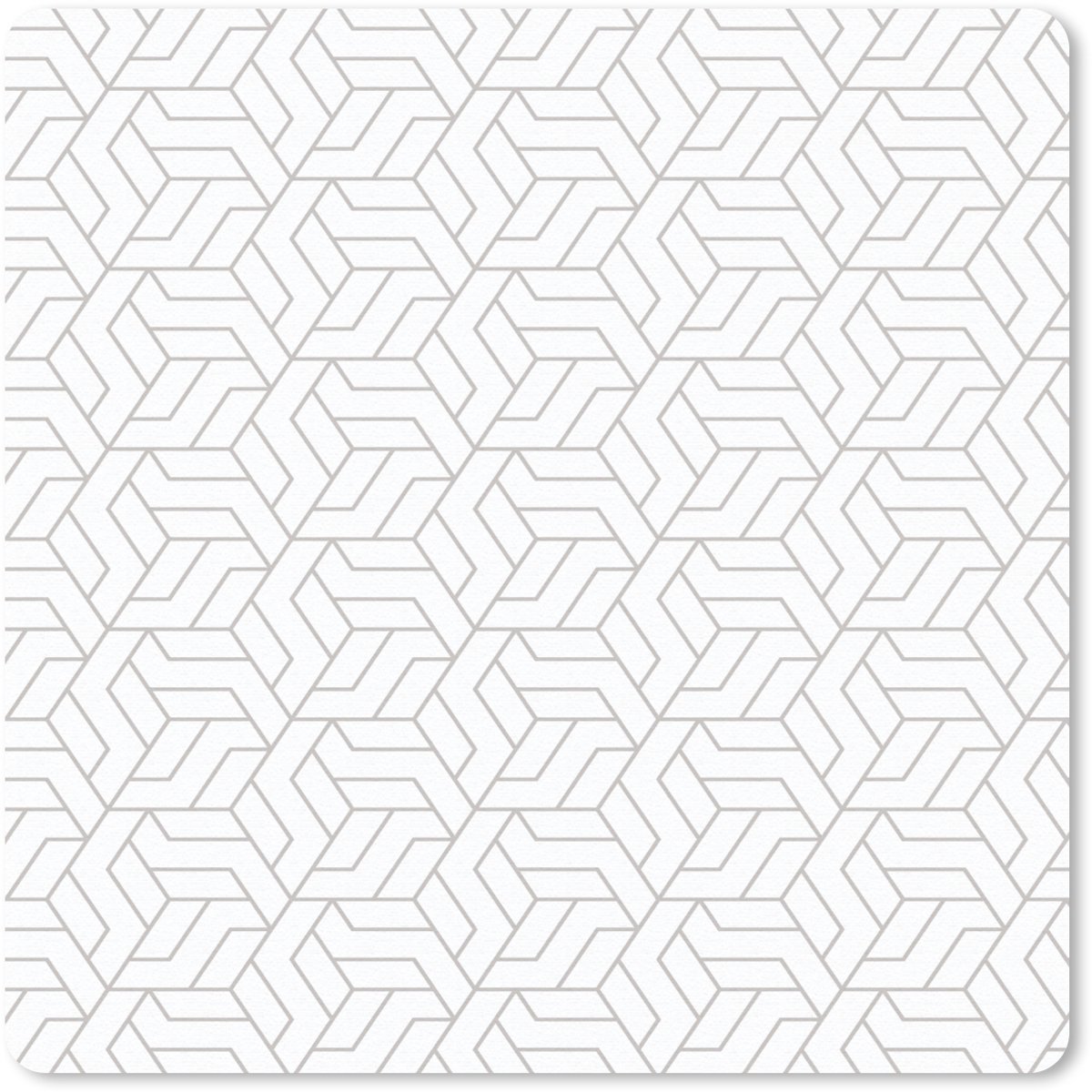 Muismat 20x20 cm - Mousepad Grafisch - Patroon - Modern - Hexagon - Muismatten