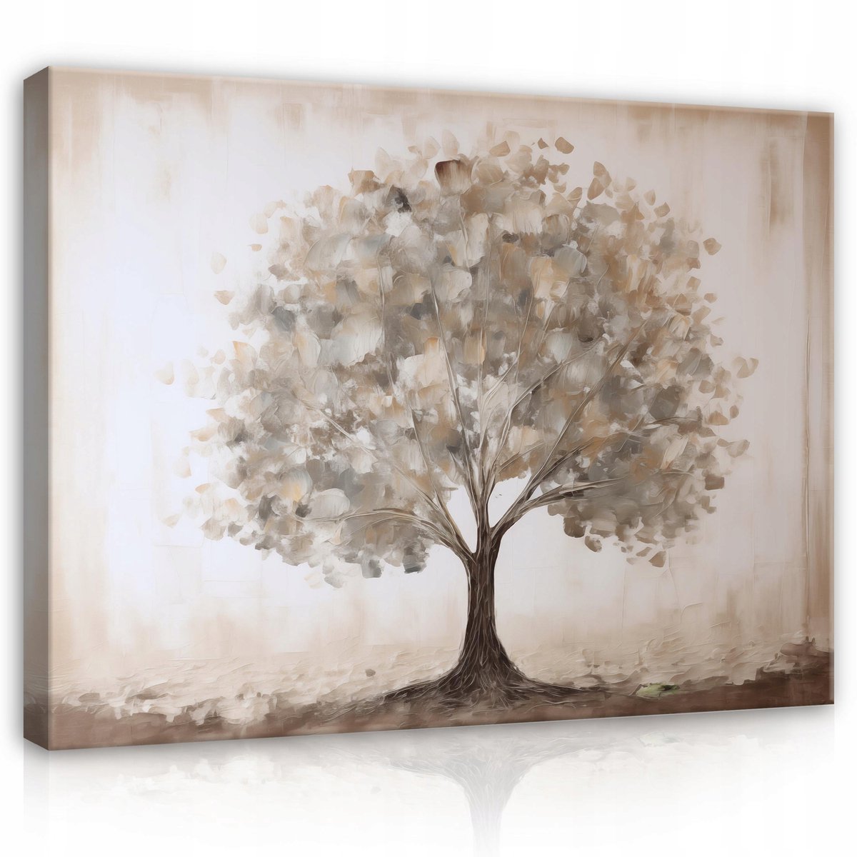 WALLARENA Canvas schilderij - 60x40 cm - abstracte boom vintage voor slaapkamer en woonkamer multikleurig