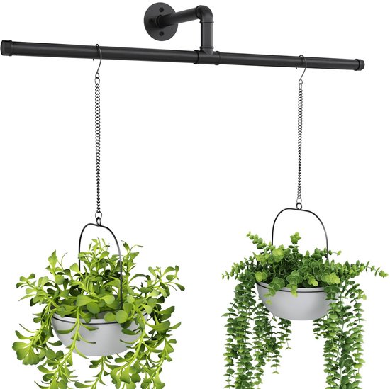 Bamworld 3 stuks hangende plantenbakken voor kamerplanten 8 inch zelfbewaterende potten voor kamerplanten hangende potten voor planten plantenhanger kamerplant hangende staaf bloempotten met