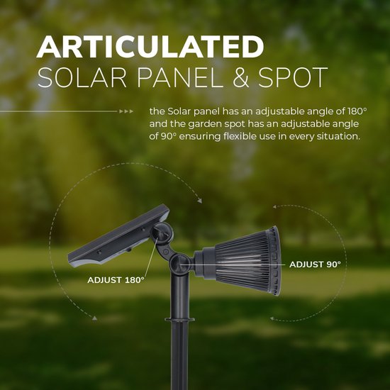 2x HOFTRONIC Solar Tuinspots zwart