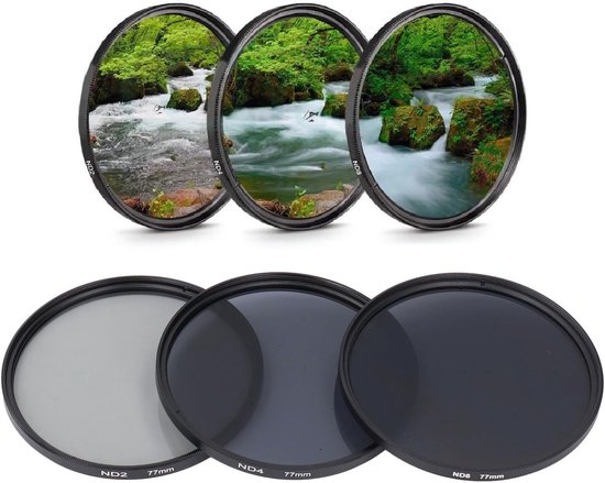 ND-filterset ND2 ND4 ND8 – 77mm – HD multi-layer coating