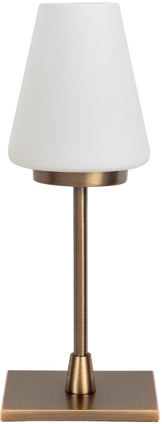 Lampe de table 'Touch' bronze | 25 cm | blanc